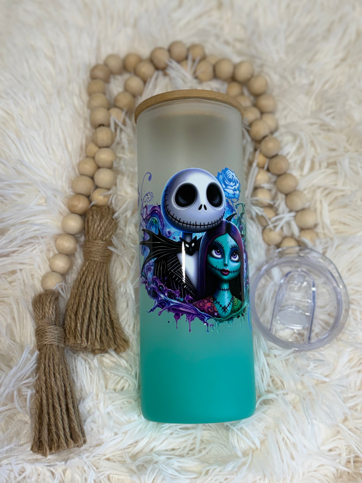 RTS {cMa Creation - Non Snow Globe} 25oz Glass Teal Ombre - Jacky