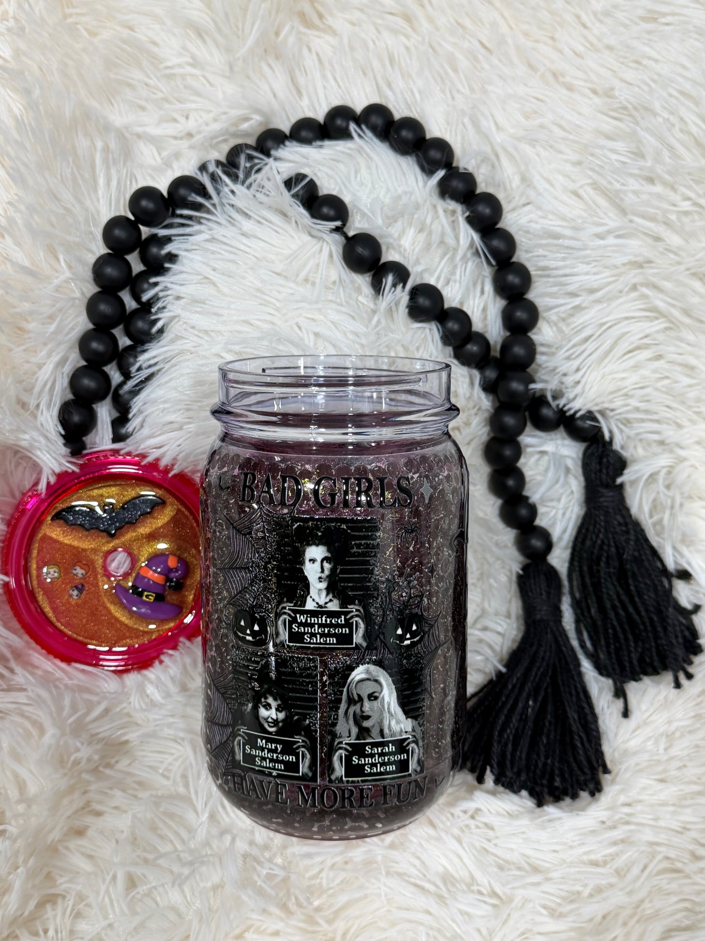 RTS {cMa Creation LIVE - Snow Globe} Acrylic Mason Jar - Water-beads - Hoc Poc Design