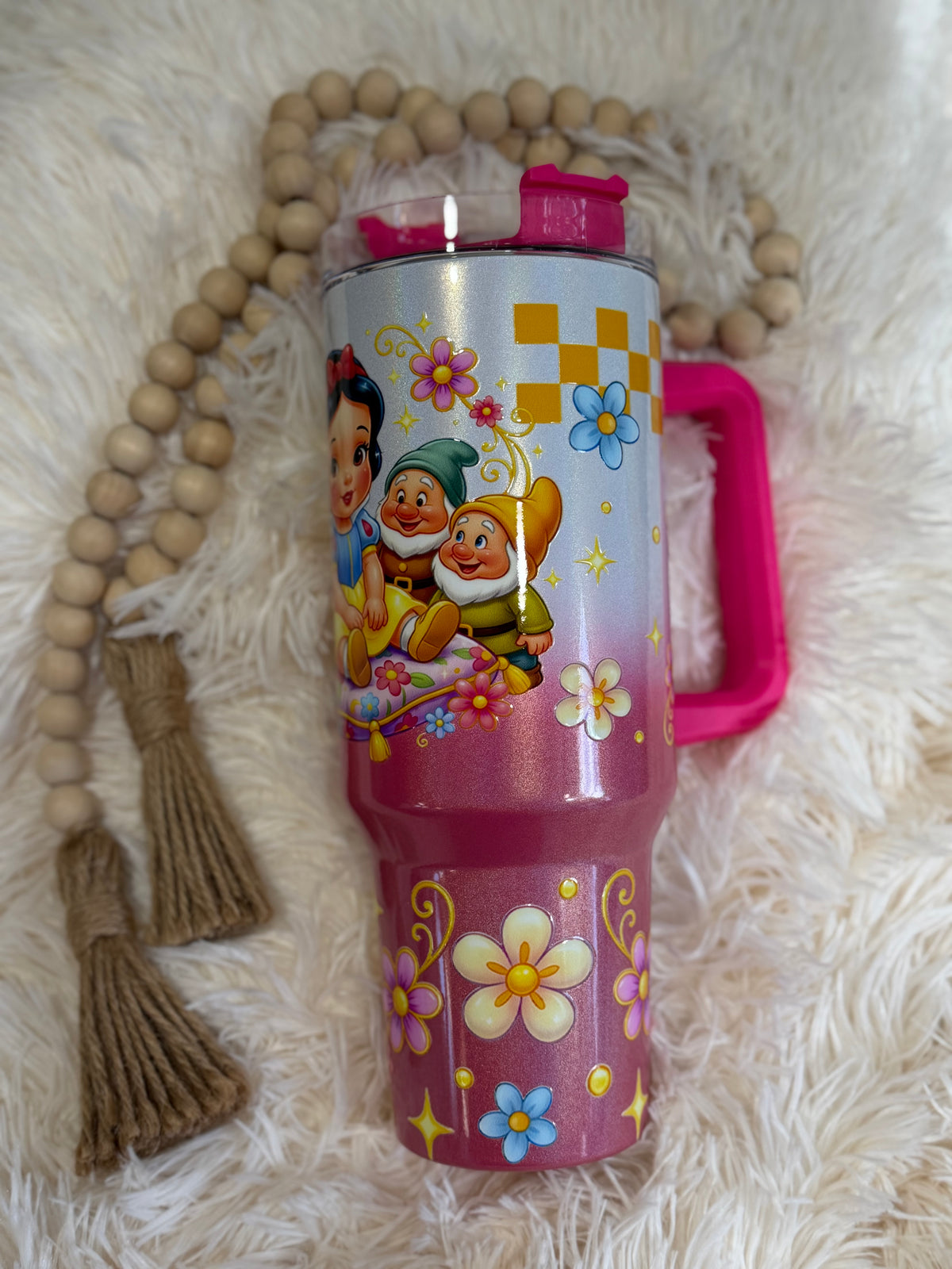 RTS {cMa Creation - Non Snow Globe} 40oz Pink Ombre - Snowy Princess