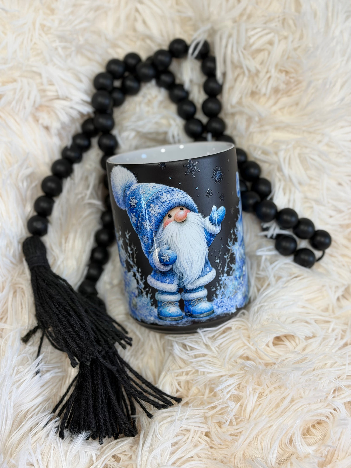 RTS {cMa Creation - Non Snow Globe} 15oz Temp Change Coffee Mug - Winter Gnome