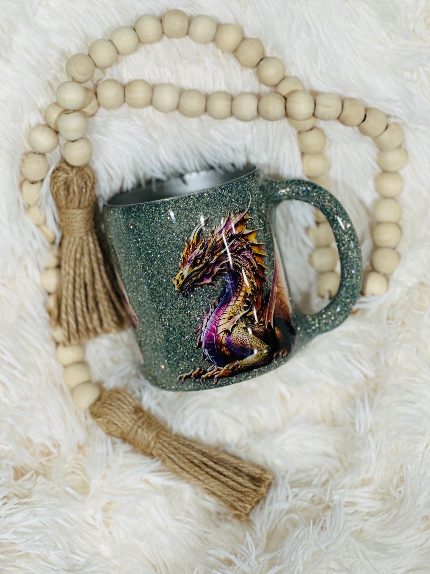RTS {cMa Creation LIVE - Glitter Base - Dragons} 12oz Coffee Mug