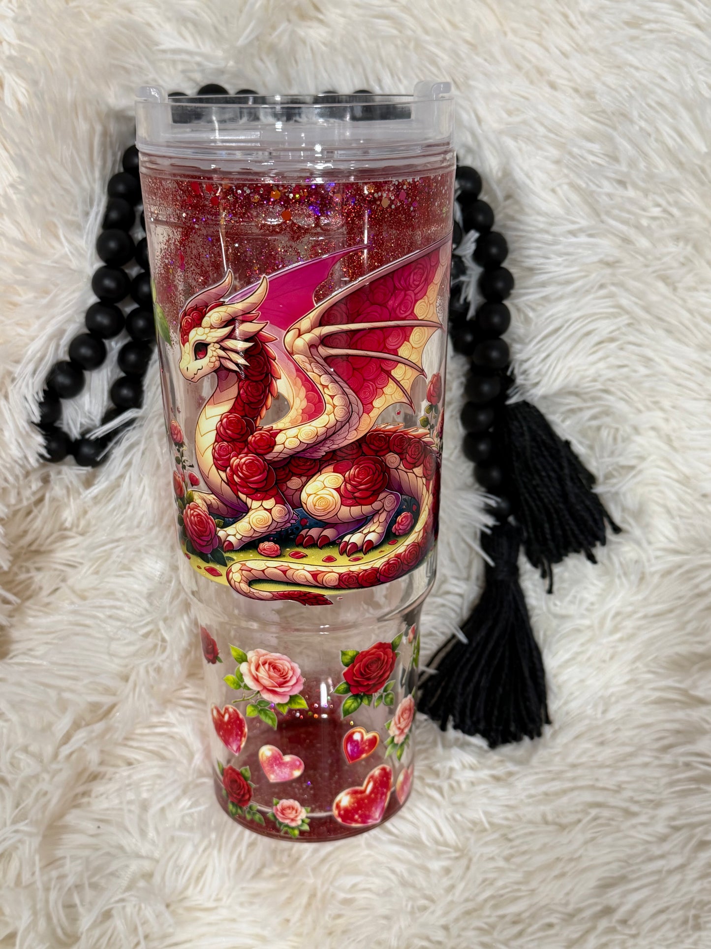 RTS {cMa Creation LIVE - Snow Globe} 40oz Acrylic Waterfall - Dragon design