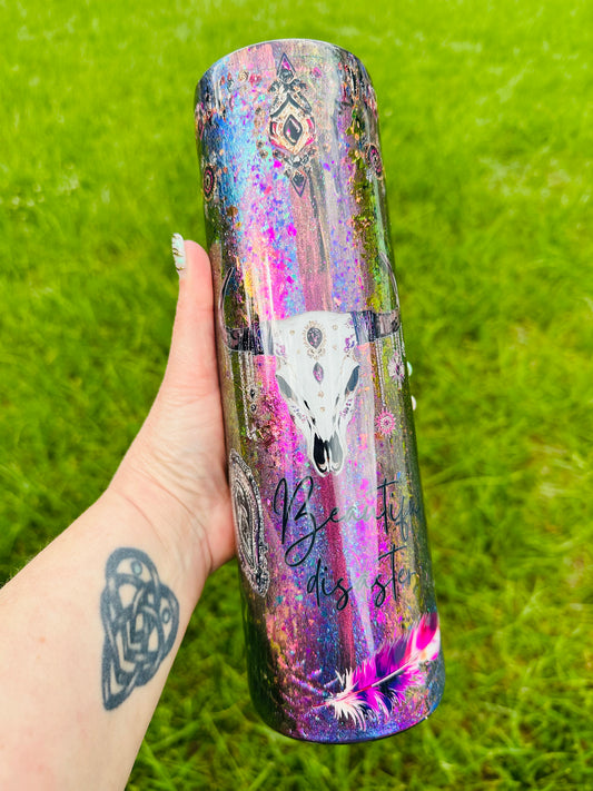 RTS {cMa Creation LIVE - Christa's Brain - Bull Skull} 35oz Straight