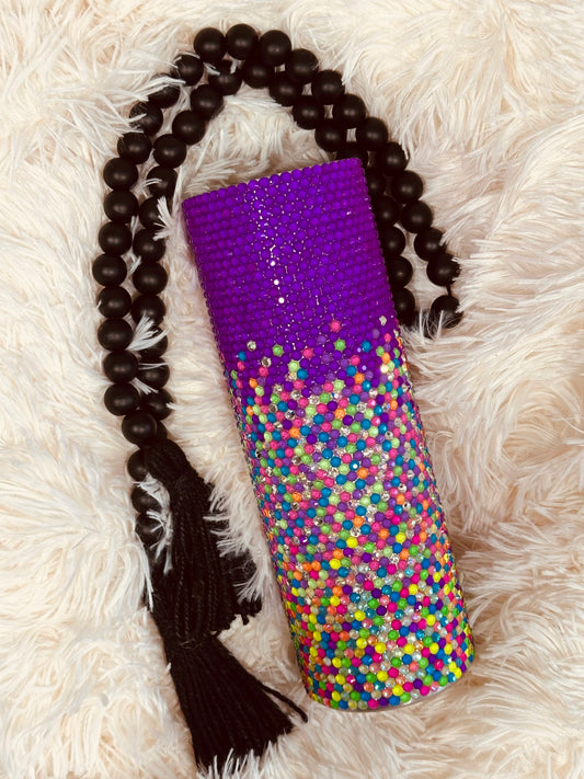 RTS {3 Way Ombre Design - Glass Rhinestone Tumbler} 30oz Stainless Steel Tumbler