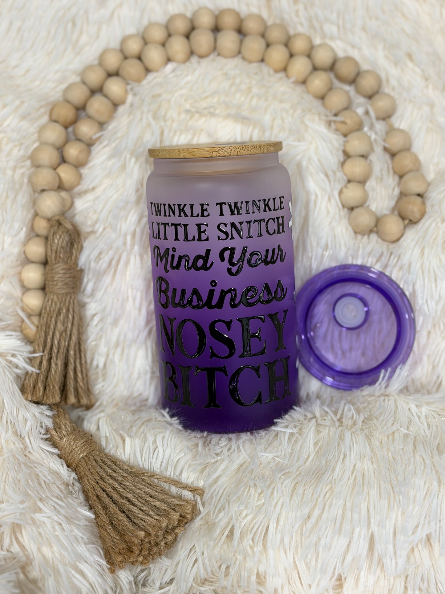 RTS {cMa Creation - Non Snow Globe} 16oz Glass Ombre - Twinkle Twinkle