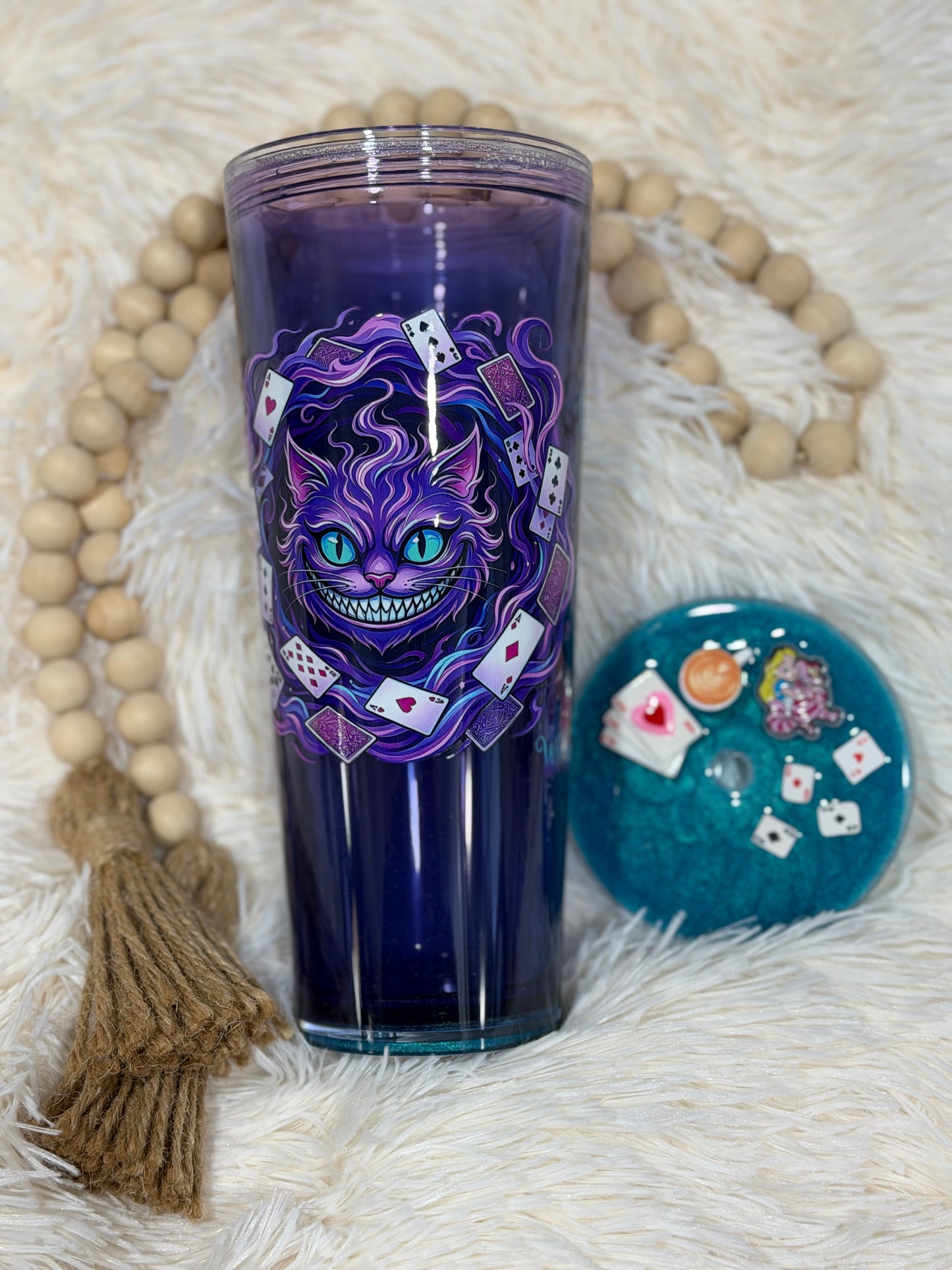 RTS {cMa Creation - Snow Globe} 24oz Acrylic -  We Are All Mad Around Here